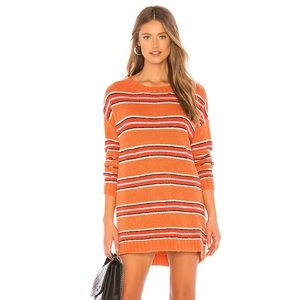NWT For Love & Lemons Charlie Striped Sweater Dres